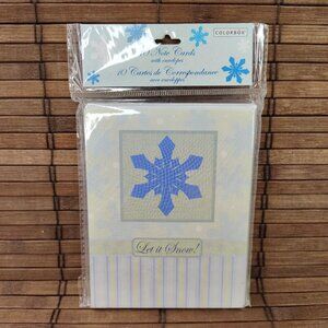 Colorbok Christmas Winter Note Cards Let It Snow 10 With Envelopes